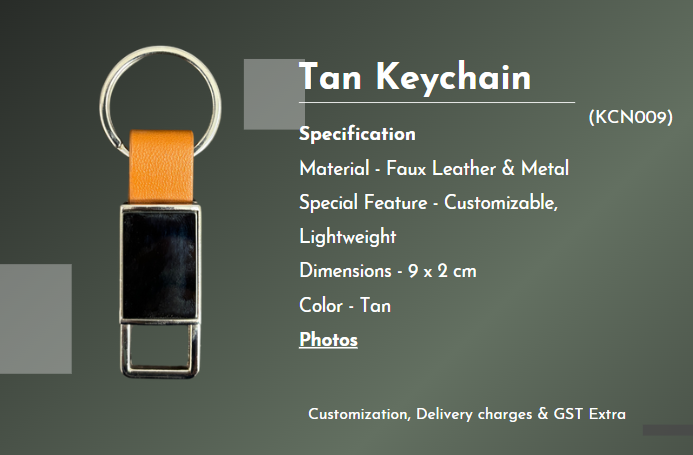 Tan keychain