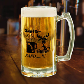 Kal se Daaru Band Clear Beer Mug