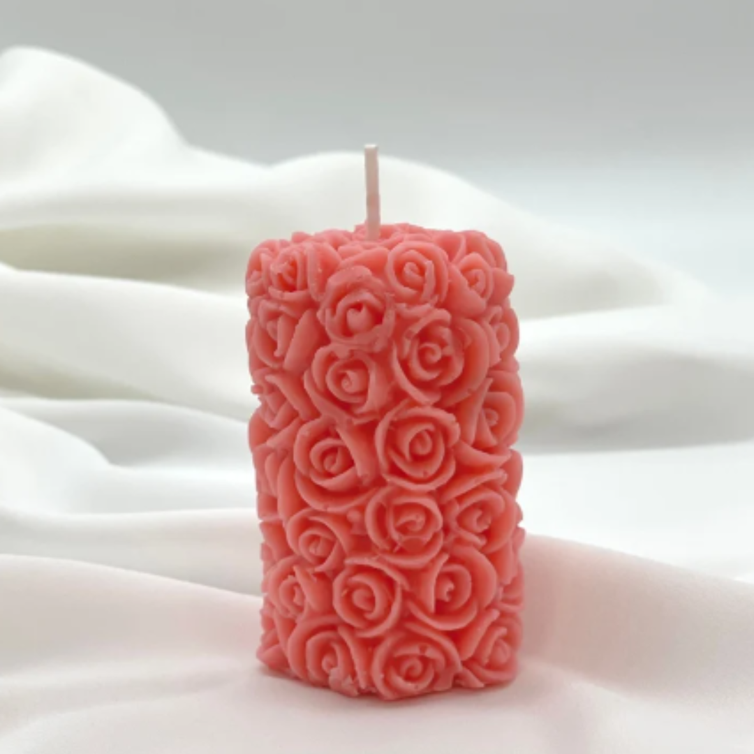 Rose Pillar Candle-1