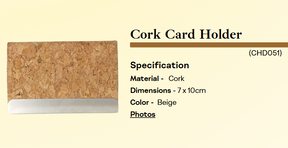 Cork card holder