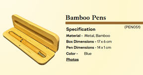Premium bamboo pen with box