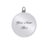 Name Engraved Silver Coin as a Pendant-1