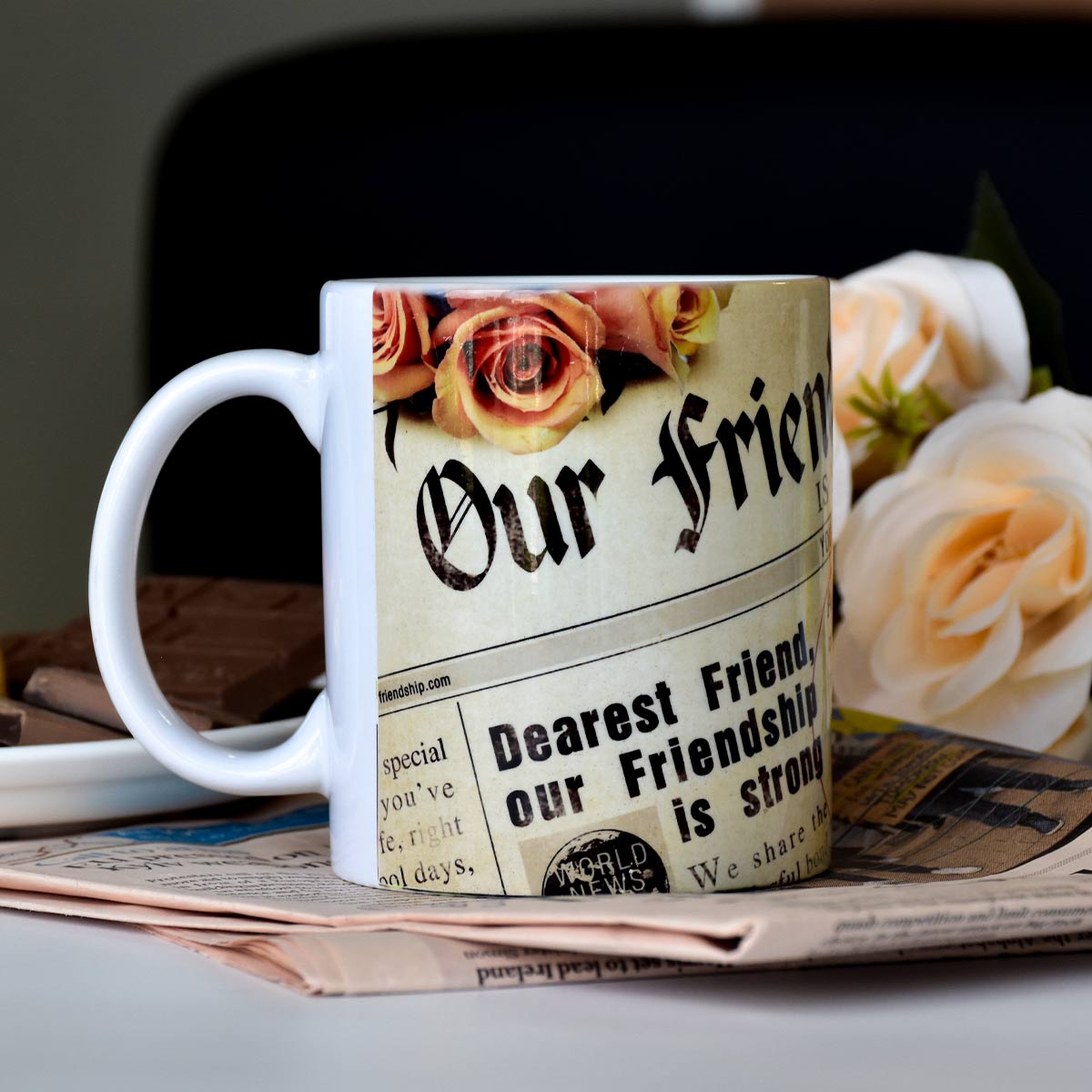 Quote Printed Coffee Mug Gift for Friendship Day