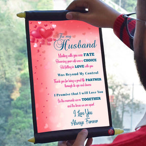 Personalised Wife's Promise to Husband Scroll