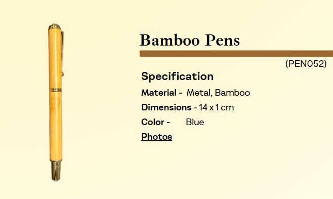 Premium Bamboo Pen