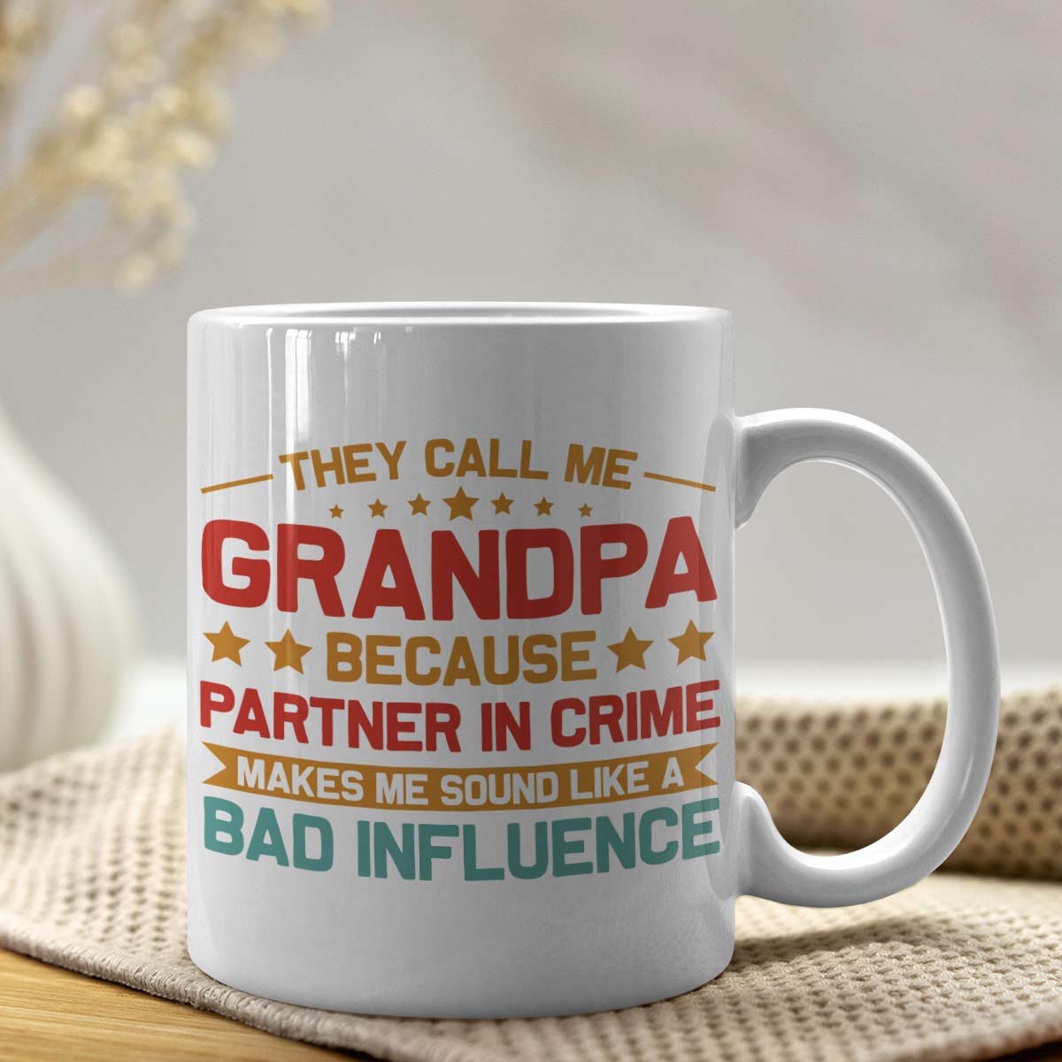 They Call Me Grandpa Because Partner in Crime Coffee Mug Gift