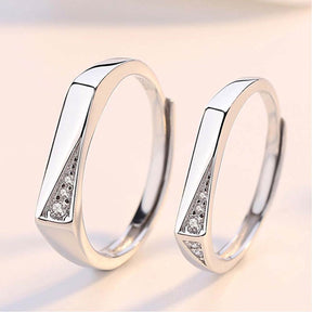 Harmony Hoops Adjustable 925 Sterling Silver Couple Rings