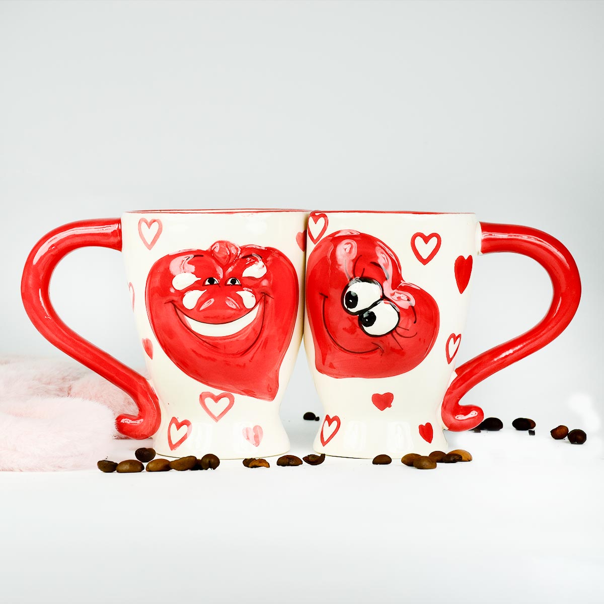 Loving Hearts Ceramic Coffee Mug for Valentine's Day