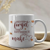 Personalised Never Forget The Difference You've Made Coffee Mug For Retirement Gift