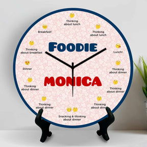 Personalised Crazy Foodie Clock