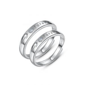 Customized 925 Sterling Silver Couples Ring