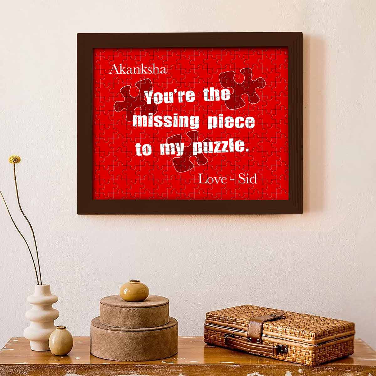 Personalised Missing Piece Jigsaw Keepsake