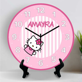 Personalised Kitty Love Clock