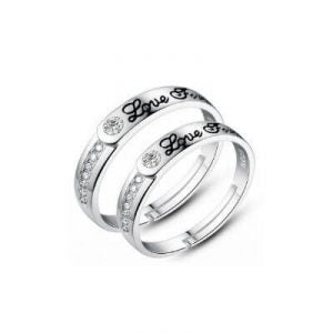 Sterling Silver Interlocking Couples Rings