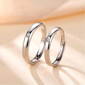 Blissful Adjustable 925 Sterling Silver Couple Rings