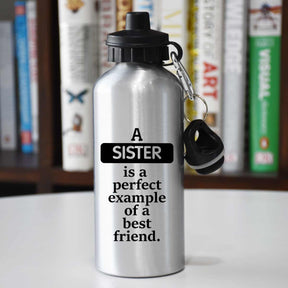 Quote Printed Water Sipper Bottle Gift for Sister