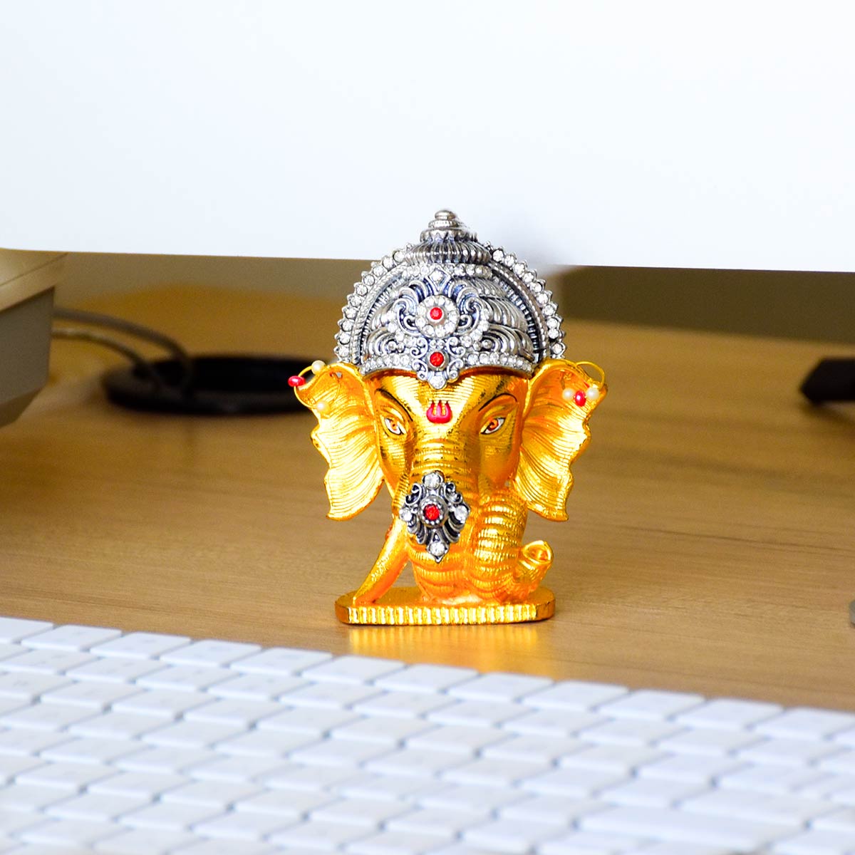 Mini Ganesh Blessing Idol For Car, Home Decor, Gifting