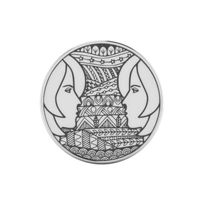 Gemini Zentangle Zodiac Silver Coin-2