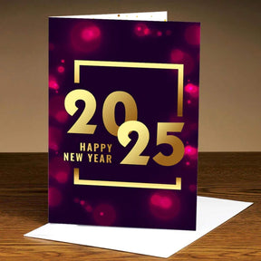 Happy New Year 2025 Greeting Card