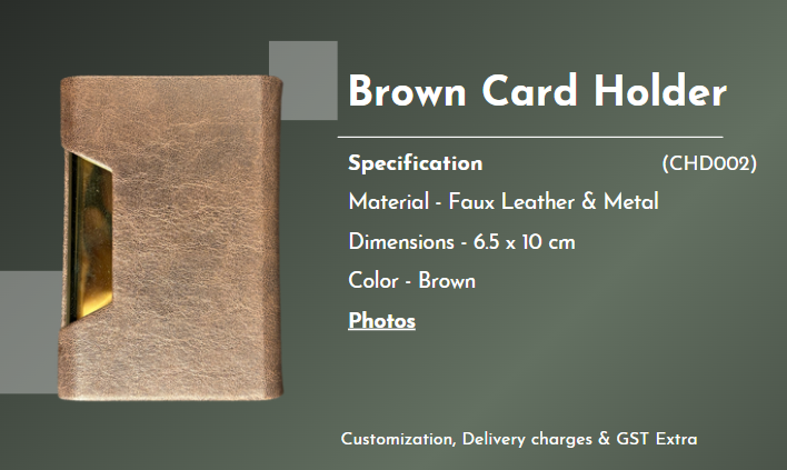Brown card holder
