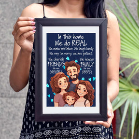 In this home We do Real Wooden Poster Frame for Family