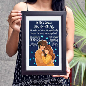 In This Home We do Real Wooden Photo Frame for Couple