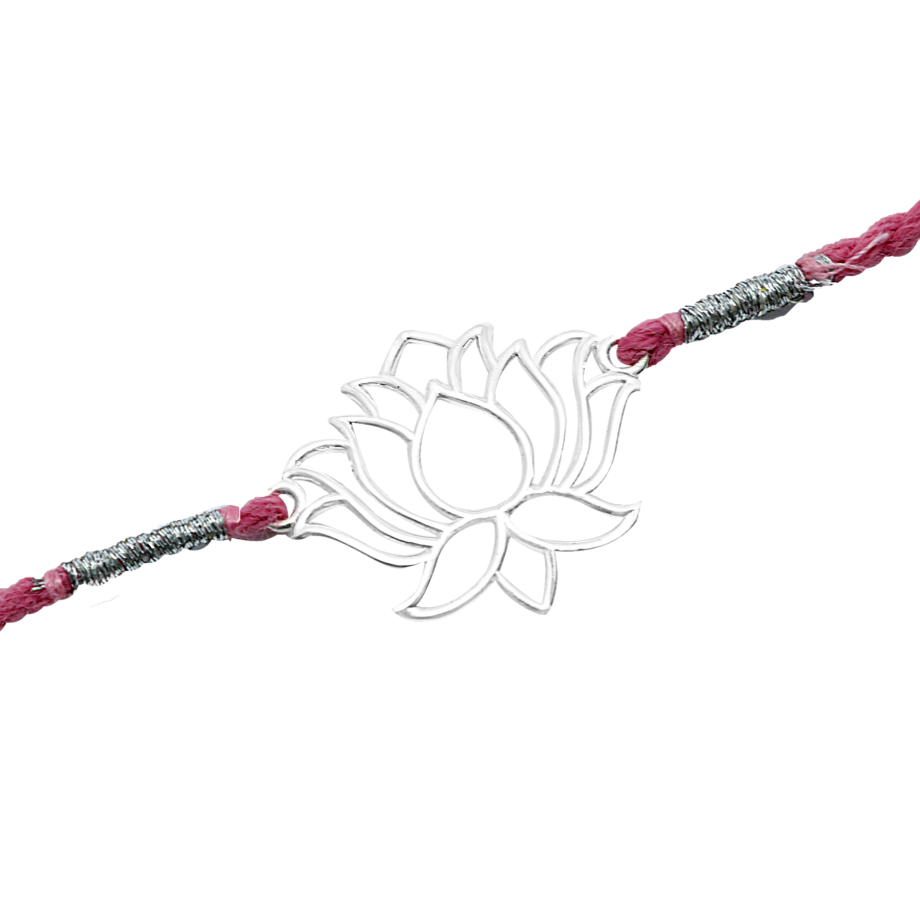 Silver Lotus Rakhi