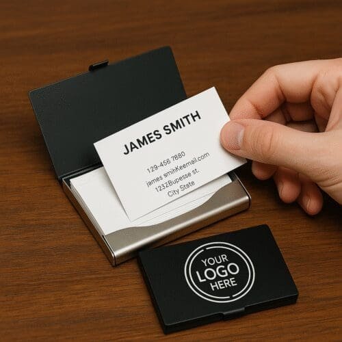 Premium Metal Business Card Holder -Slim