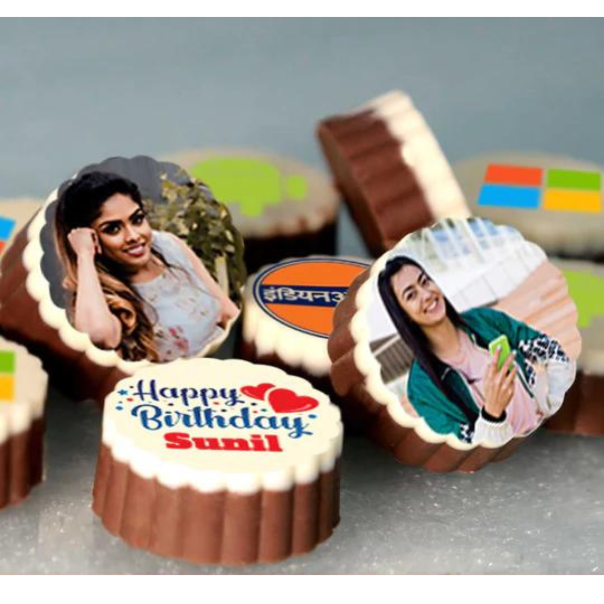 Sorry Gift and  Photo Printed Gift Idea Chocolate with Personalised Name