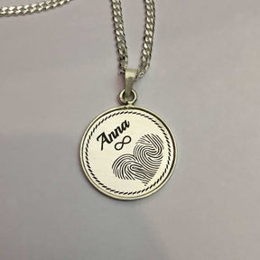 Loving Impression Silver Fingerprint Pendant