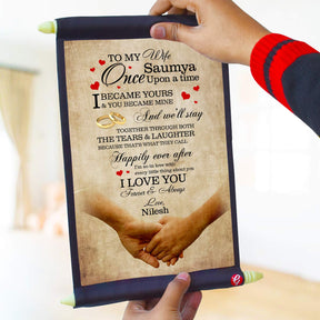 Personalised Tears & Laughter Message to Wife Scroll