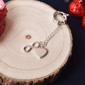 Infinte Love Silver Keychain With Greeting Card