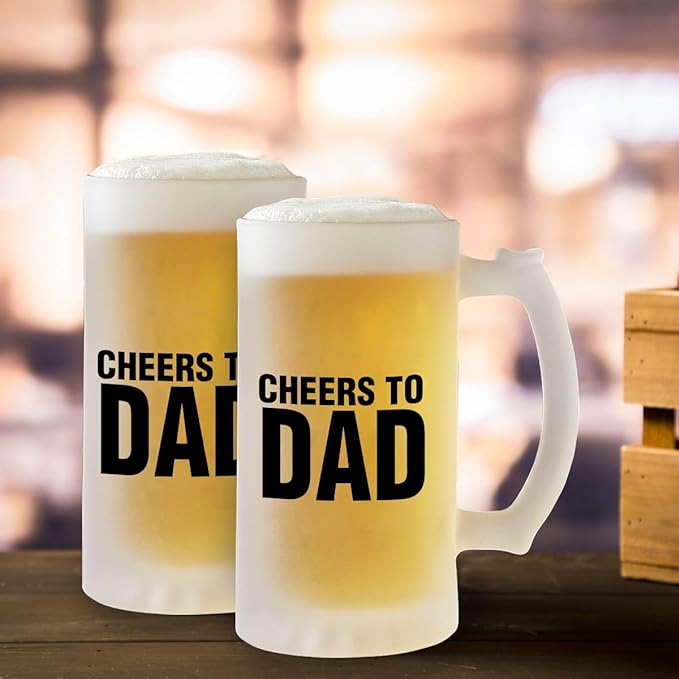 Cheers to Dad Frosted Beer Mug