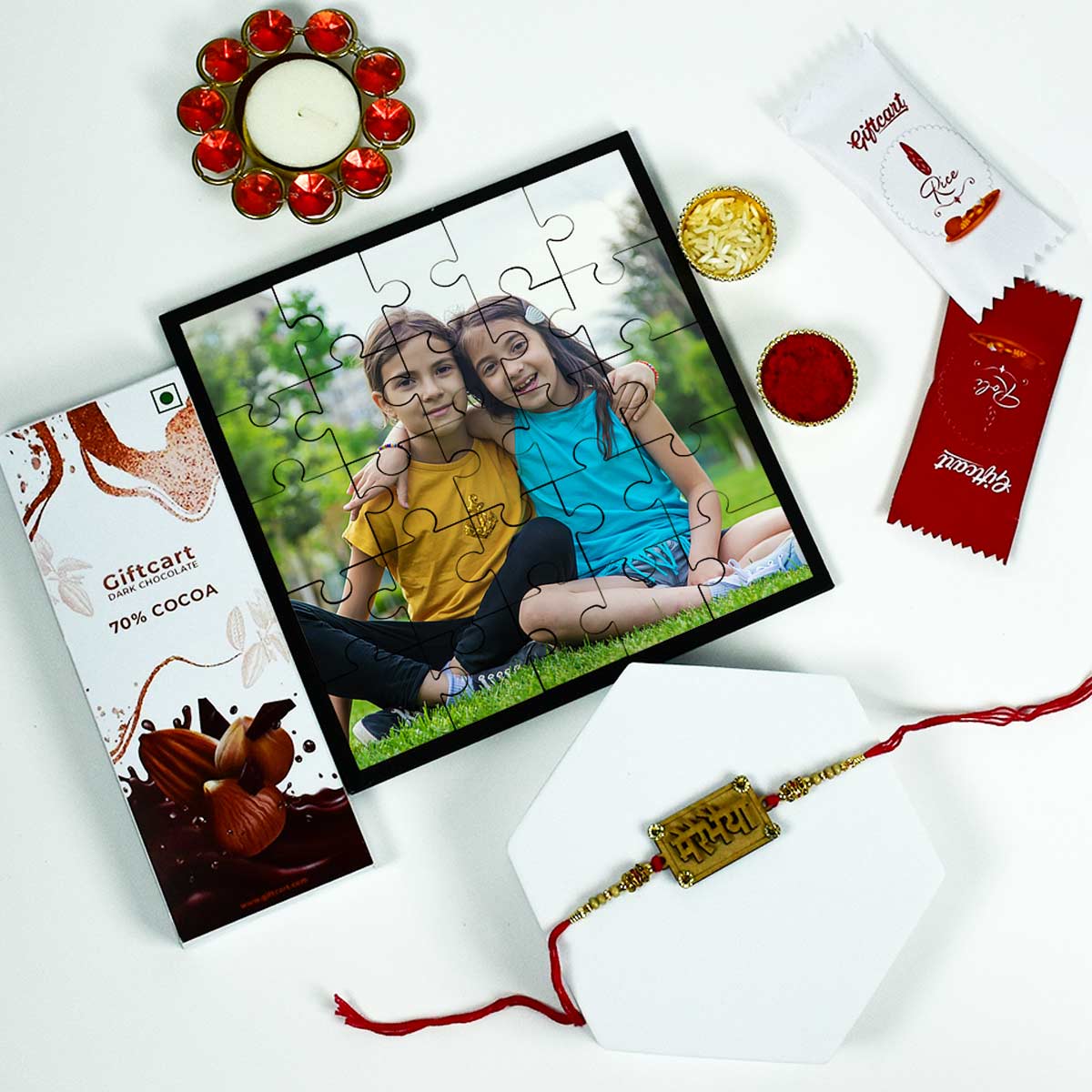 Personalized Rakhi Gift Hamper for Brother, Sister