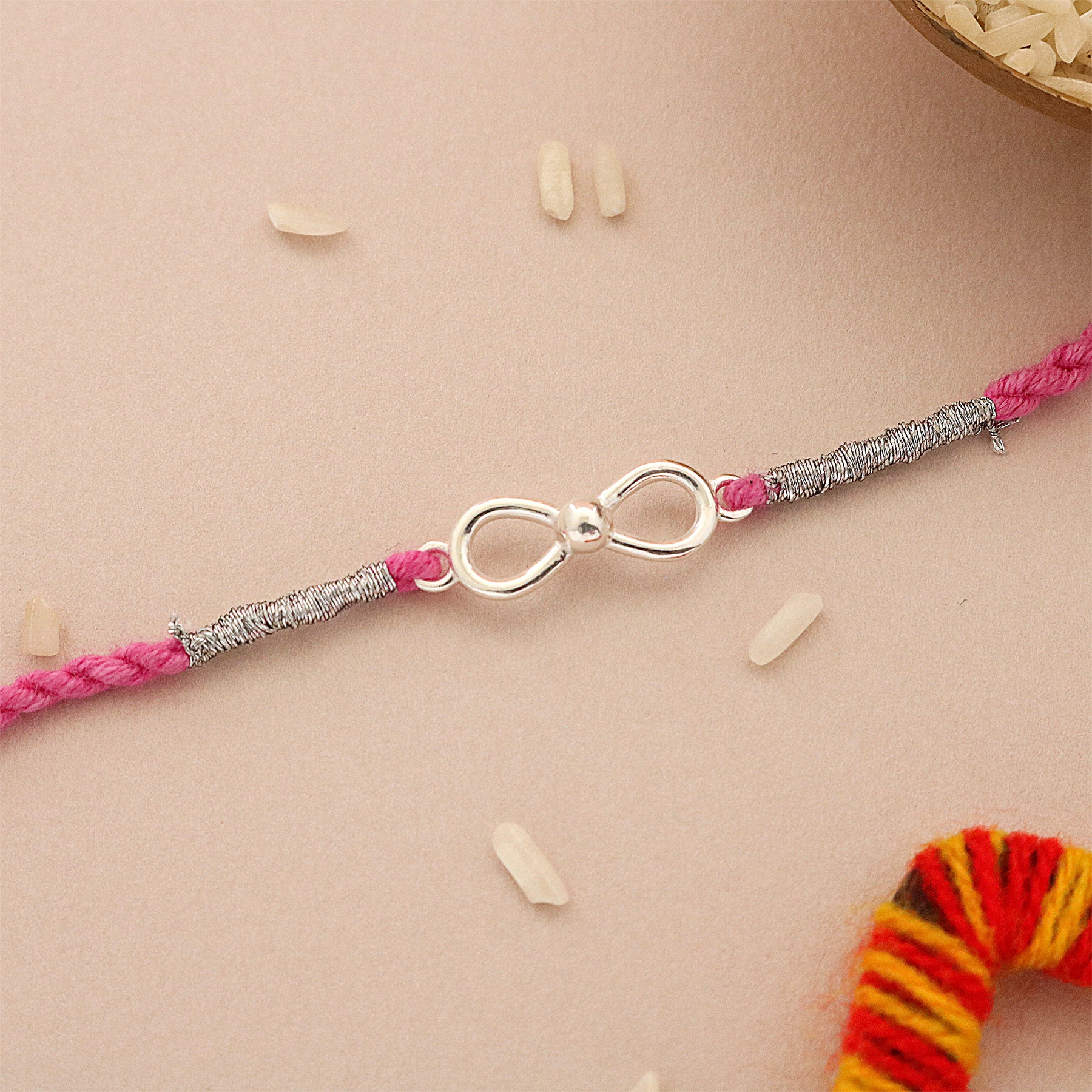 Bow Infinite Silver Rakhi