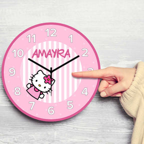 Personalised Kitty Love Clock