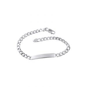 Personalized Name Plate Silver Bracelet