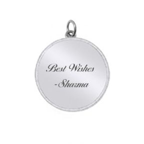 Name Engraved Silver Coin as a Pendant-2