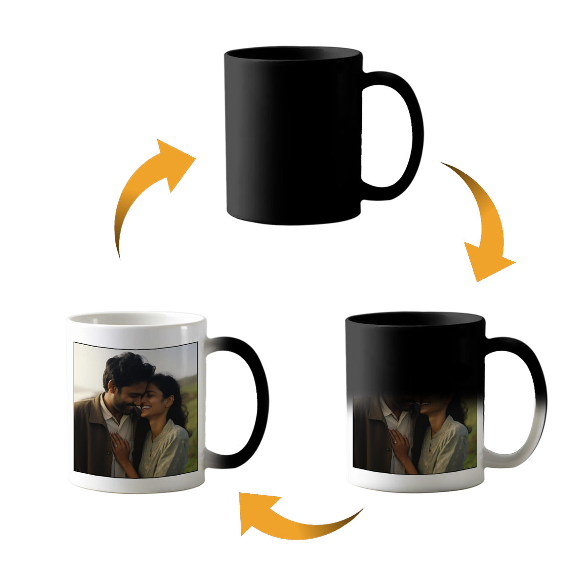 Valentine's Day Personalised Couple Magic Mug for Gift