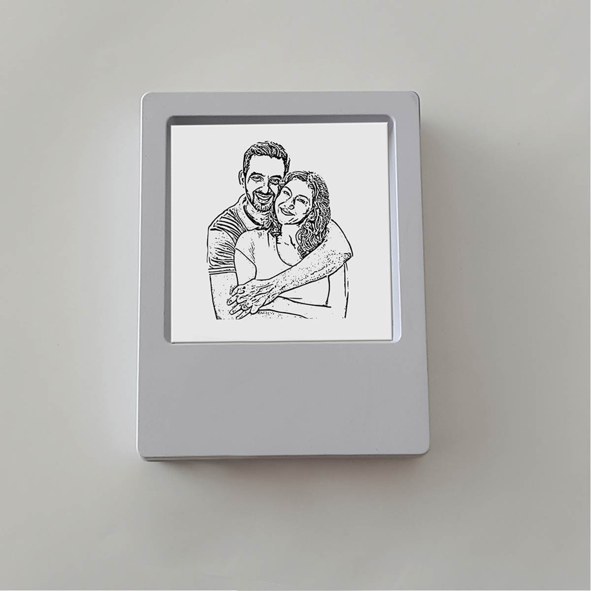 Personalised Embrace In Love Spotify Code Photo Engraved Silver Frame