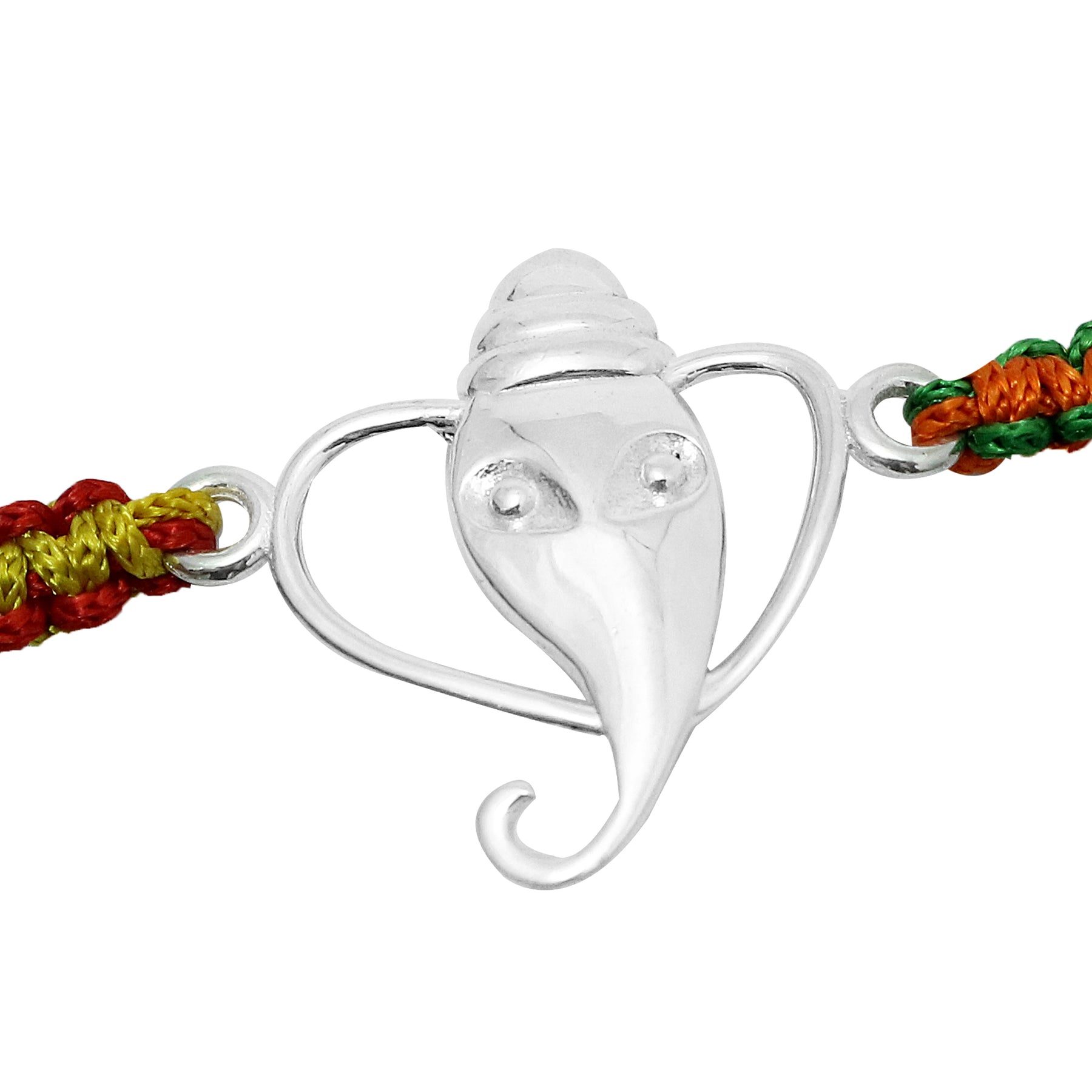 Lord Ganesha Silver Rakhi