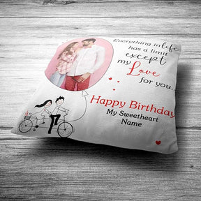 Personalised Happy Birthday My Sweethear Cushion