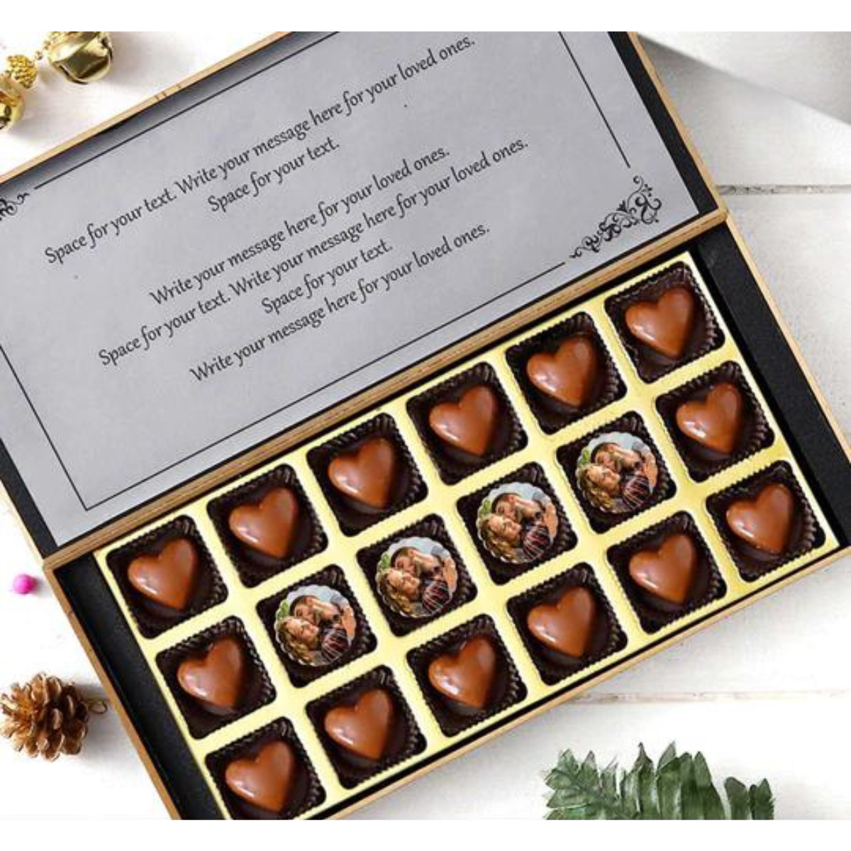 Send Kiss Day Premium Personalised Photo Chocolate