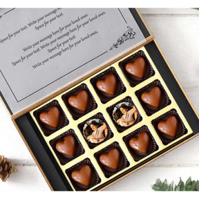 Hug Day Heart Shape Personalised Photo Chocolate