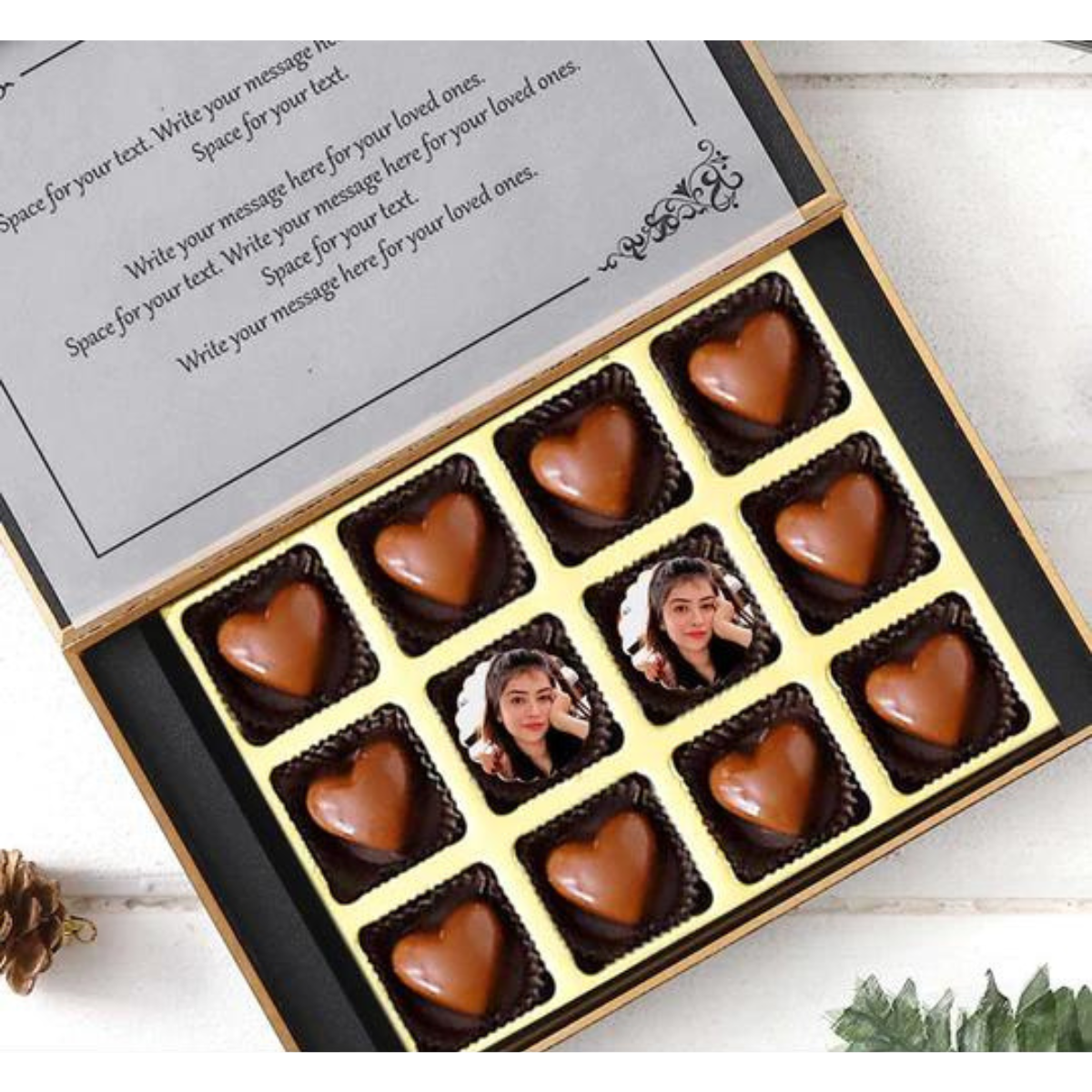 Valentine Love Special Greetings Personalised Photo Chocolate