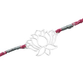 Silver Lotus Rakhi