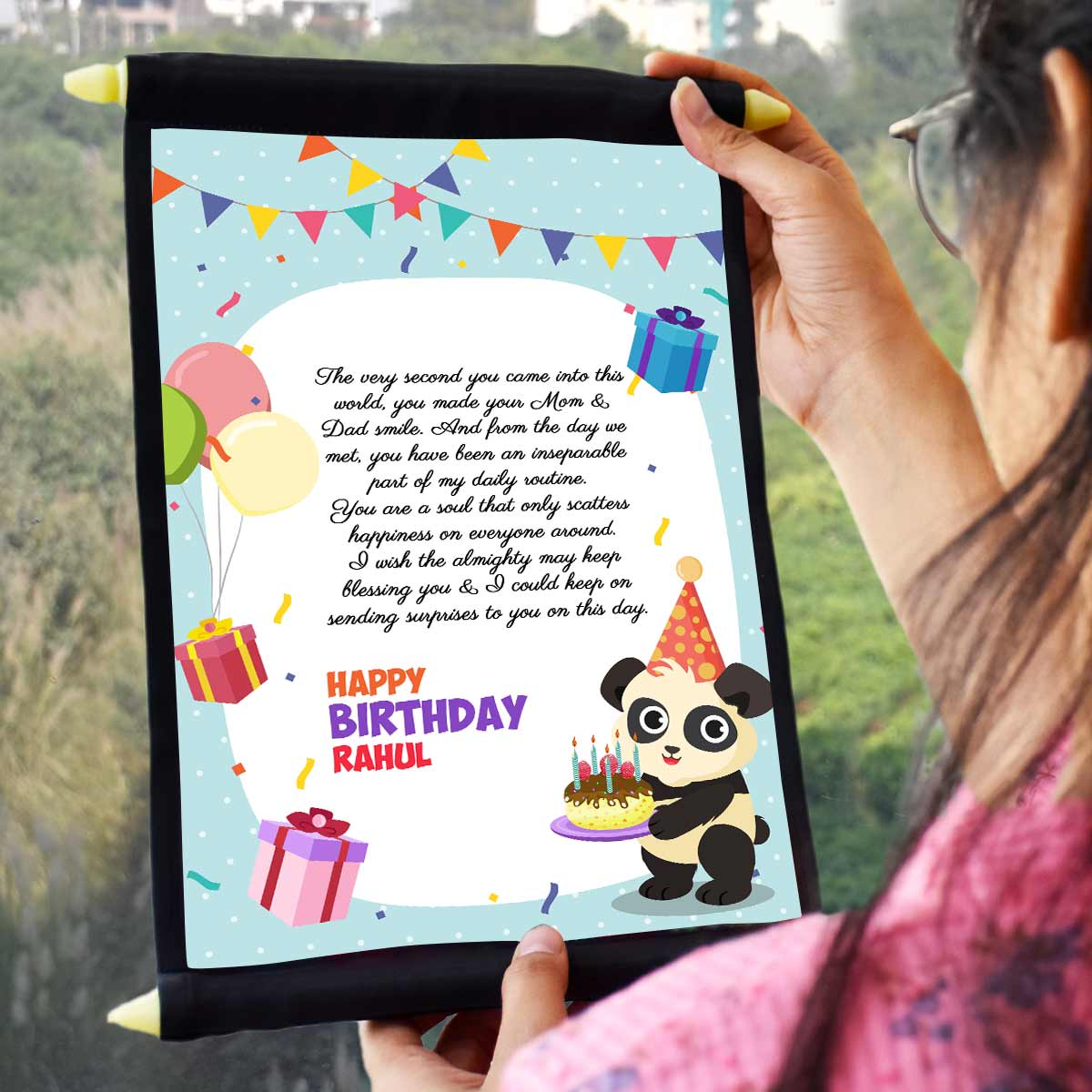 Personalized Message Printed Birthday Scroll