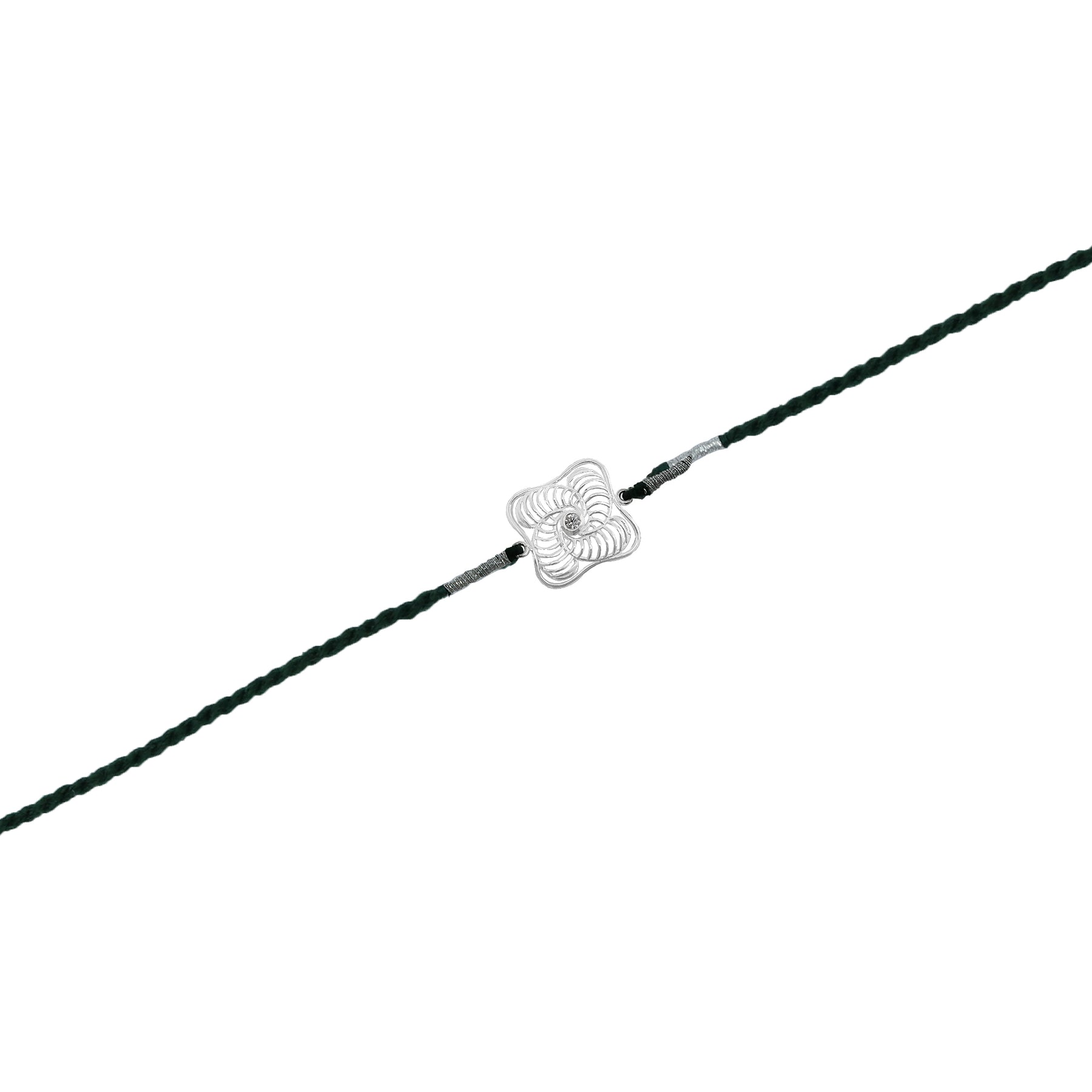 Silver Falling Flower Rakhi