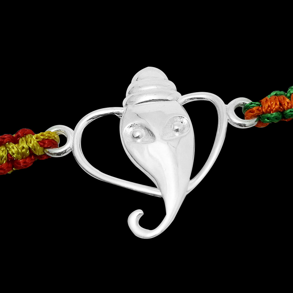 Lord Ganesha Silver Rakhi