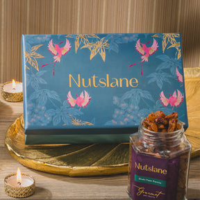 Noor Gift Box (Rose Almond - 180 Gram & Pan Raisins - 200 Gram )